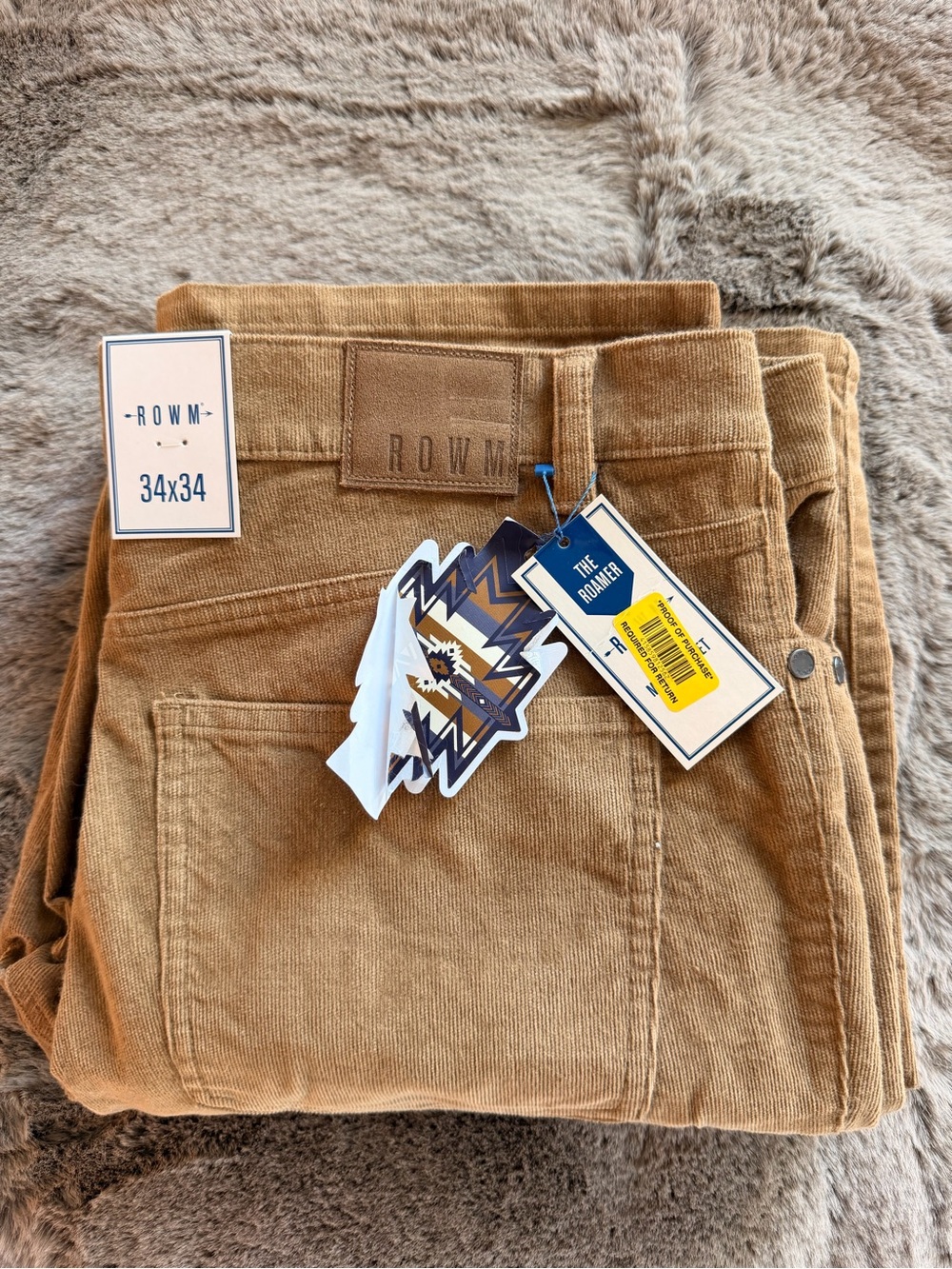 ROWM Men's Corduroy Pants in Tan